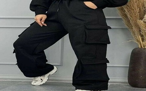 تصویر 1 از قیمت خرید شلوار کارگو دخترانه مشکی + فروش ویژه