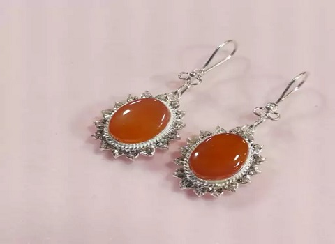 تصویر 1 از قیمت گوشواره عقیق یمنی با کیفیت ارزان + خرید عمده