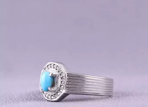 تصویر 3 از فروش انگشتر مردانه فیروزه + قیمت خرید به صرفه