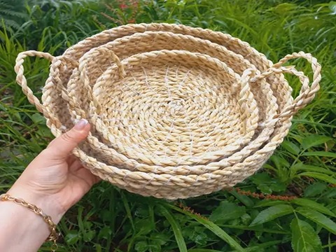 تصویر 5 از خرید سبد حصیری سه تیکه + قیمت فروش استثنایی