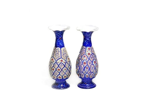 تصویر 2 از قیمت گلدان مسی میناکاری + خرید باور نکردنی