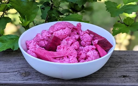 تصویر 2 از فروش ترشی گل کلم قرمز + قیمت خرید به صرفه