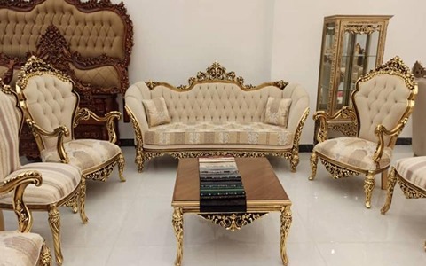 تصویر 4 از قیمت مبل کلاسیک ۹ نفره با کیفیت ارزان + خرید عمده