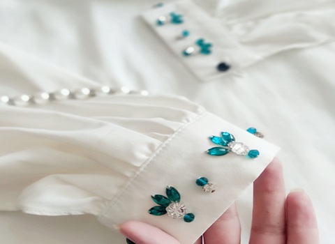 تصویر 2 از خرید و قیمت شومیز سنگ دوزی شده مجلسی + فروش صادراتی