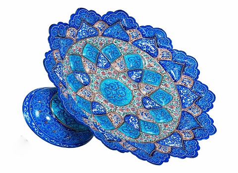 تصویر 2 از خرید و قیمت شیرینی خوری پایه دار میناکاری + فروش عمده
