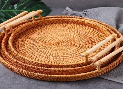 تصویر 2 از خرید و قیمت سینی حصیری گرد + فروش عمده
