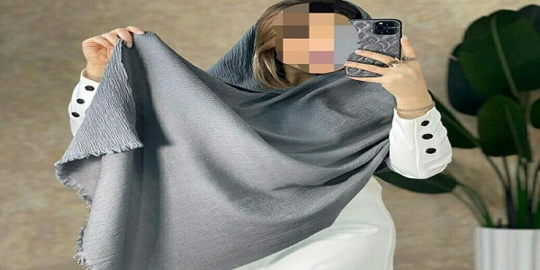 تصویر 5 از خرید شال پفکی رنگی + قیمت فروش استثنایی