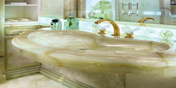 تصویر 2 از خرید روشویی سنگی لاکچری + قیمت فروش استثنایی
