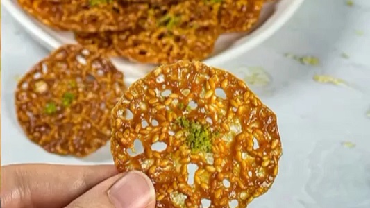 تصویر 2 از قیمت پولک کنجدی عسلی + فروش ویژه