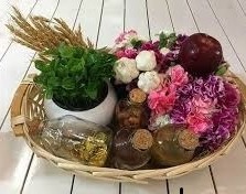 تصویر 1 از قیمت خرید سفره هفت سین حصیری + فروش ویژه