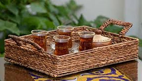 تصویر 2 از قیمت خرید سینی حصیری بزرگ +فروش ویژه