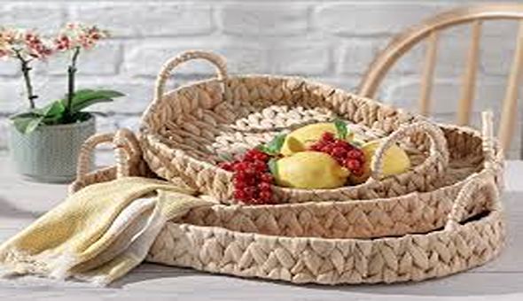 تصویر 5 از قیمت خرید سینی حصیری بزرگ +فروش ویژه
