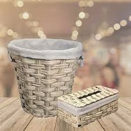 خرید و قیمت سطل و جا دستمالی حصیری + فروش عمده