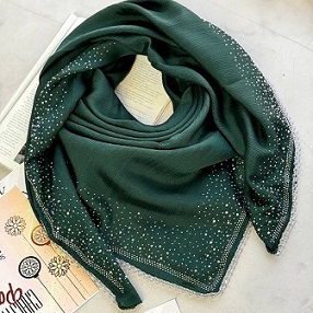 خرید و قیمت روسری مجلسی نگین دار + فروش عمده