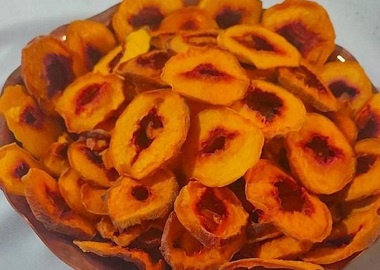 تصویر 2 از قیمت خرید هلو خشک زعفرانی + فروش ویژه