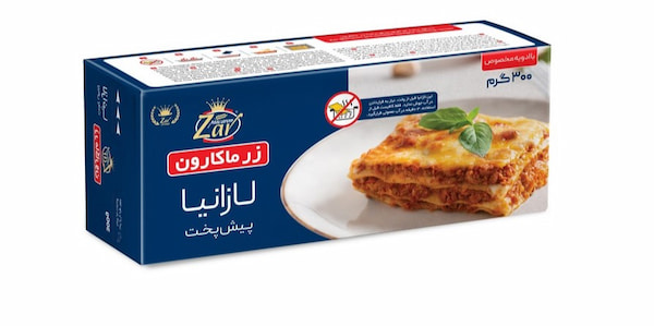 خرید جدیدترین انواع لازانیا نیمه پخته زر ماکارون