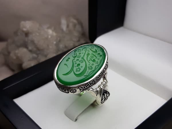 تصویر 2 از خرید انگشتر نقره مردانه عقیق +  قیمت فروش استثنایی