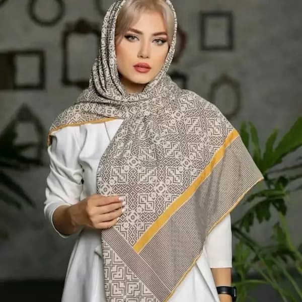 خرید و قیمت انواع روسری نخی طرح دار