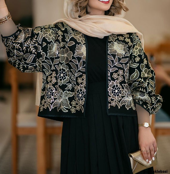 تصویر 5 از قیمت خرید کت و سارافون زنانه مجلسی + فروش ویژه