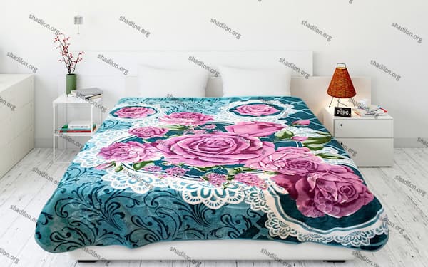 تصویر 3 از خرید و قیمت پتو دو نفره گلدار شادیلون + فروش عمده