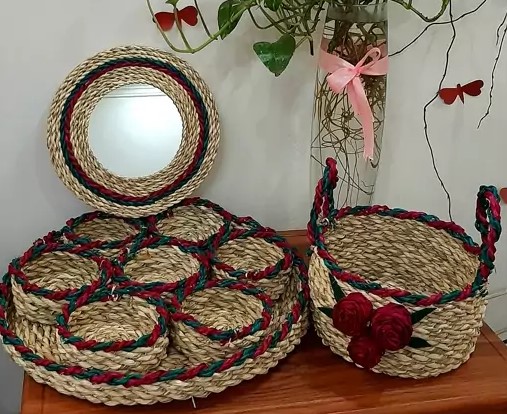 خرید و قیمت هفت سین حصیری رنگی + فروش عمده