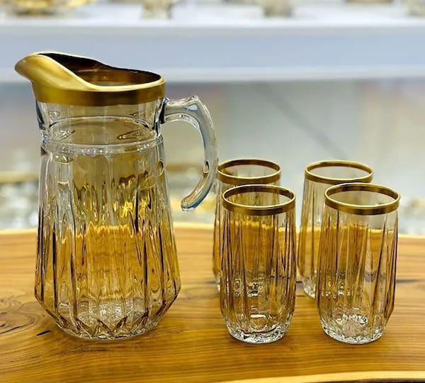تصویر 5 از قیمت خرید پارچ و لیوان مودنا لب طلا با فروش عمده
