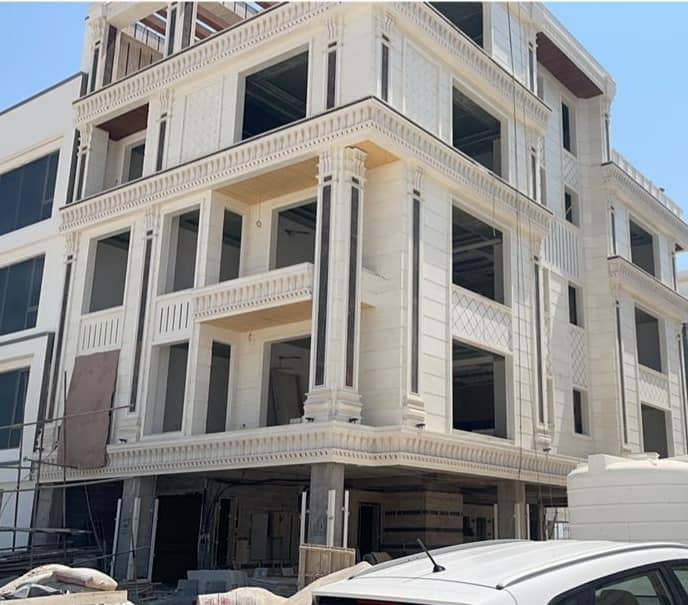 تصویر 1 از قیمت سنگ نما سفید ساده با کیفیت ارزان + خرید عمده