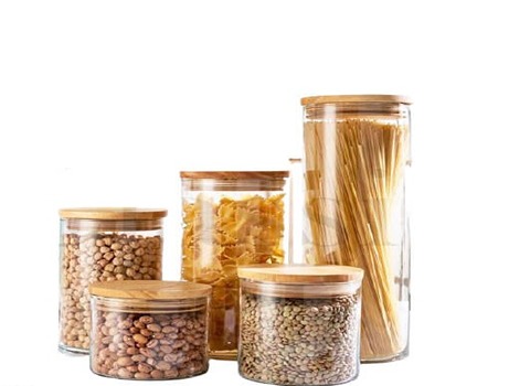 تصویر 1 از قیمت جار شیشه ای درب چوبی + خرید به صرفه