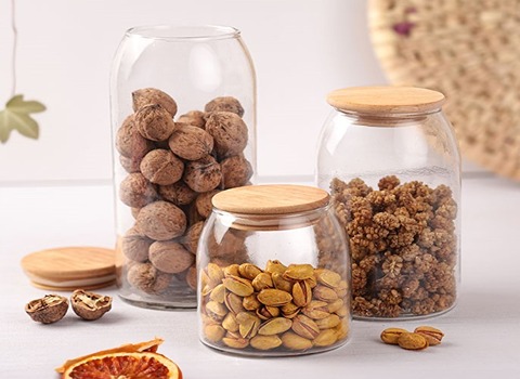 تصویر 2 از قیمت جار شیشه ای درب چوبی + خرید به صرفه