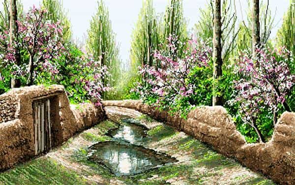تصویر 4 از قیمت خرید تابلو فرش کوچه باغ با فروش عمده