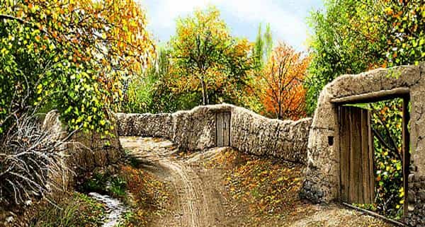 تصویر 3 از قیمت خرید تابلو فرش کوچه باغ با فروش عمده