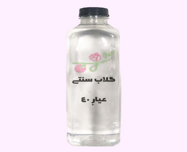 گلاب دو اتیشه کاشان شفافیت بالا حاصل تقطیر چند مرحله ای