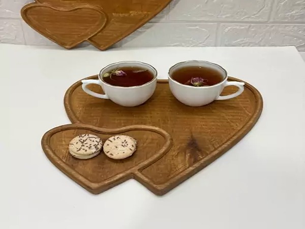 تصویر 5 از قیمت خرید سینی چوبی قلبی با فروش عمده
