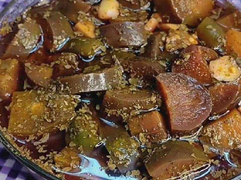 تصویر 5 از قیمت خرید ترشی بادمجان حلقه ای با فروش عمده