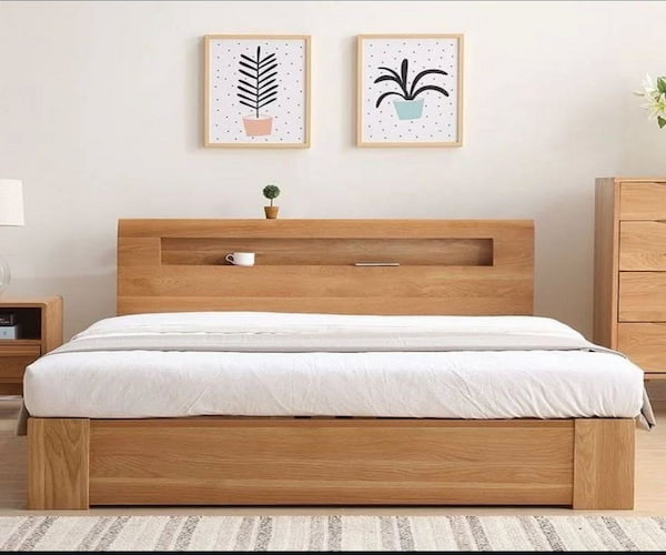 تصویر 1 از قیمت خرید تخت دونفره چوبی شیک + فروش عمده