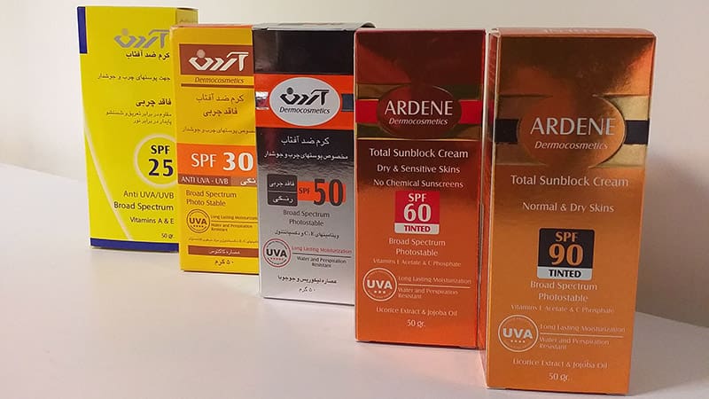 تصویر 3 از خرید و قیمت کرم ضد آفتاب آردن رنگی + فروش عمده