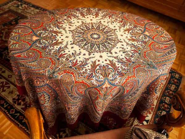 تصویر 1 از خرید و قیمت رومیزی ترمه گرد + فروش عمده