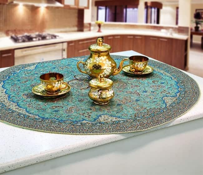 قیمت رومیزی ترمه گرد + خرید باور نکردنی