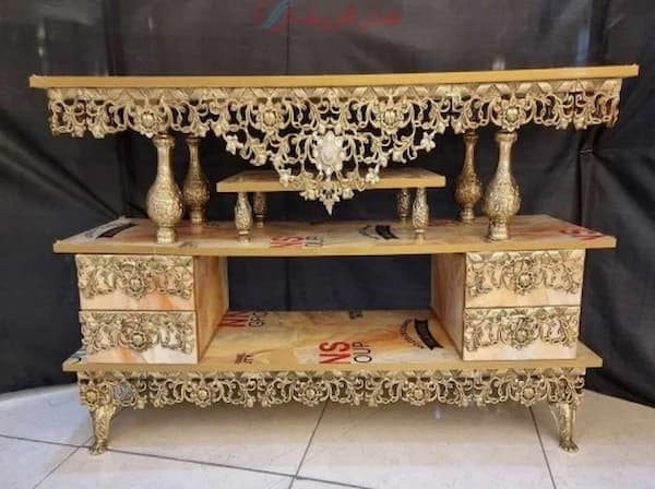 تصویر 2 از خرید میز برنزی مدل فرشته + قیمت فروش استثنایی