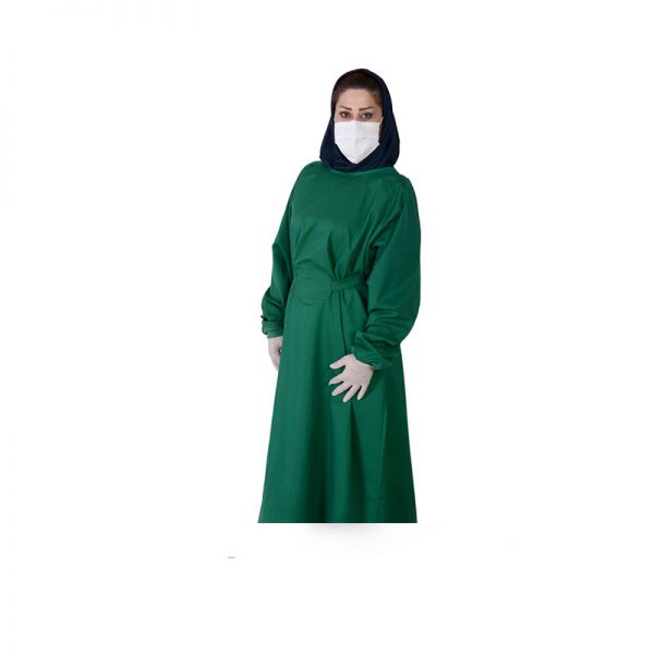 تصویر 1 از قیمت گان پزشکی سبز با کیفیت ارزان + خرید عمده