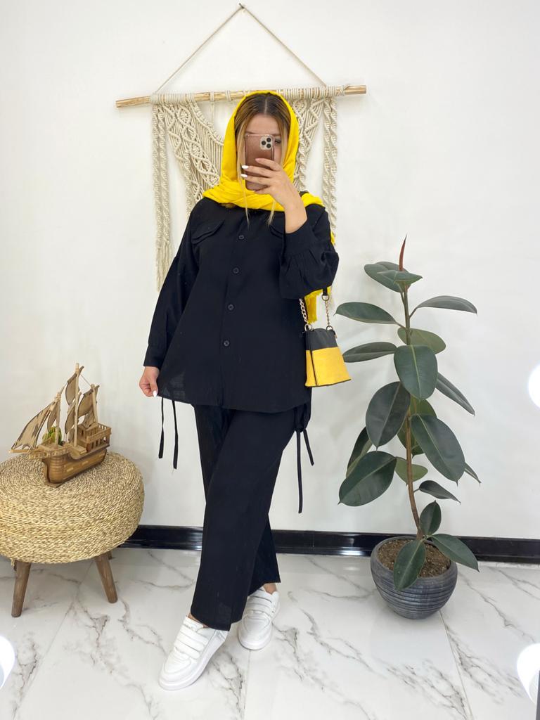 تصویر 5 از قیمت تونیک شلوار ابروبادی مشکی + خرید باور نکردنی