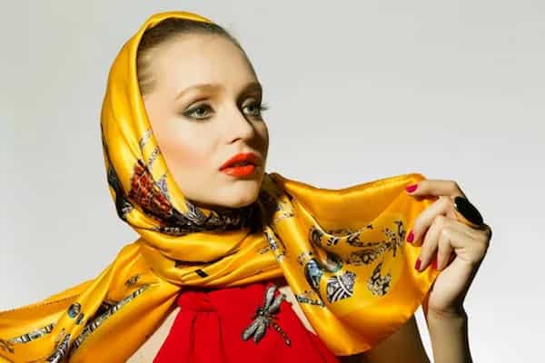 تصویر 1 از خرید روسری نخ ابریشم ژاکارد + قیمت فروش استثنایی
