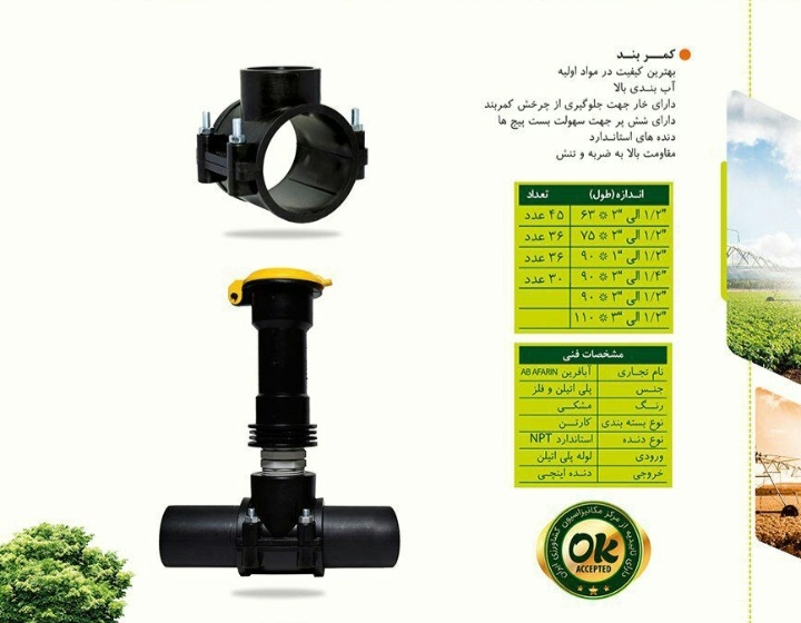تصویر 2 از محصولات تجهیزات آبیاری نیلاب