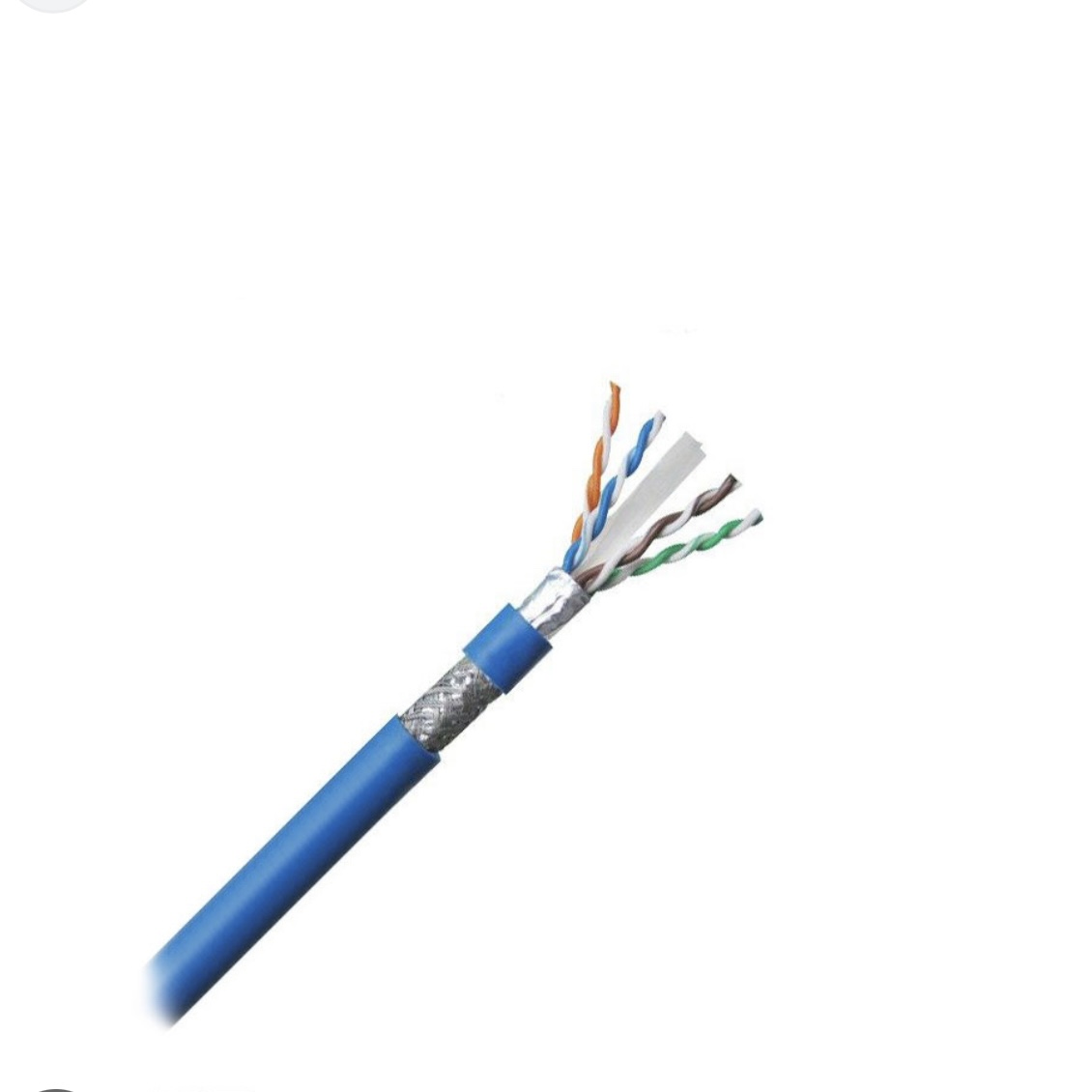 تصویر 1 از کابل شبکه cat6 sftp با مغزی  ٠/۵۵ با تست پرمننت