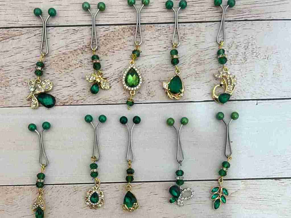 تصویر 4 از راهنمای خرید گیره روسری سبز + قیمت عالی
