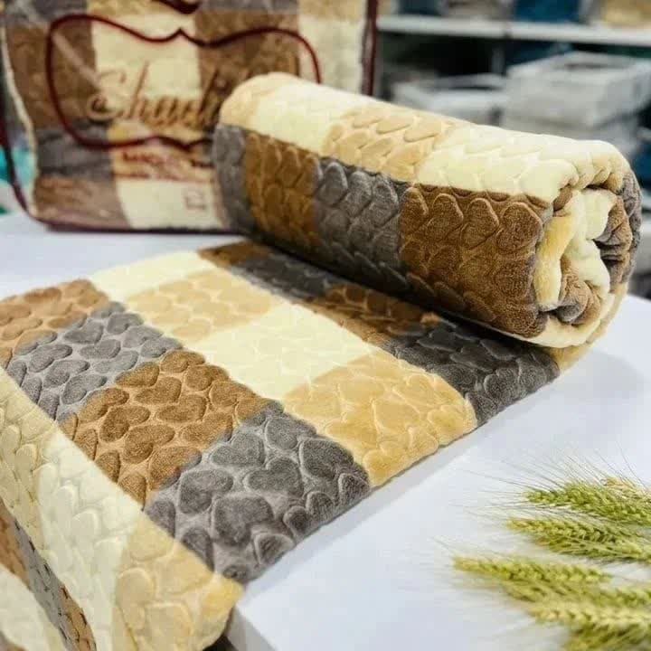تصویر 1 از پتو شادیلون دونفره خشتی