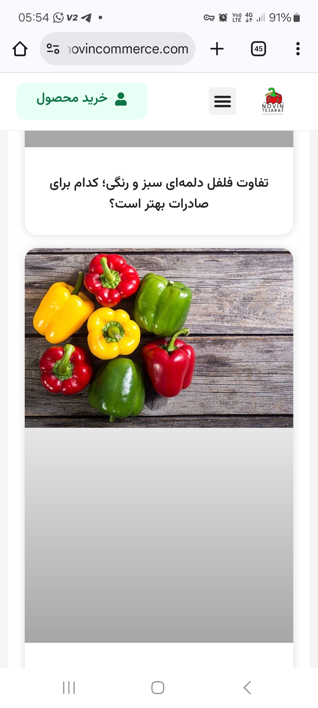 تصویر 1 از عمده فروشی فلفل دلمه رنگی درجه ۱