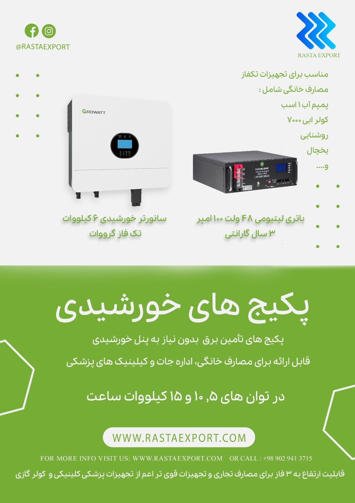 پکیج خورشیدی درمان قطعی برق
