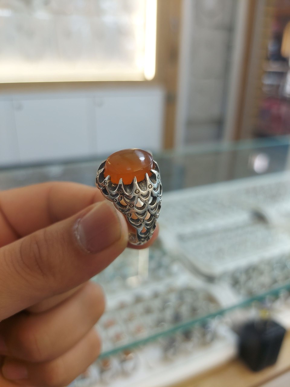 تصویر 1 از انگشتر نقره مردانه یمن
