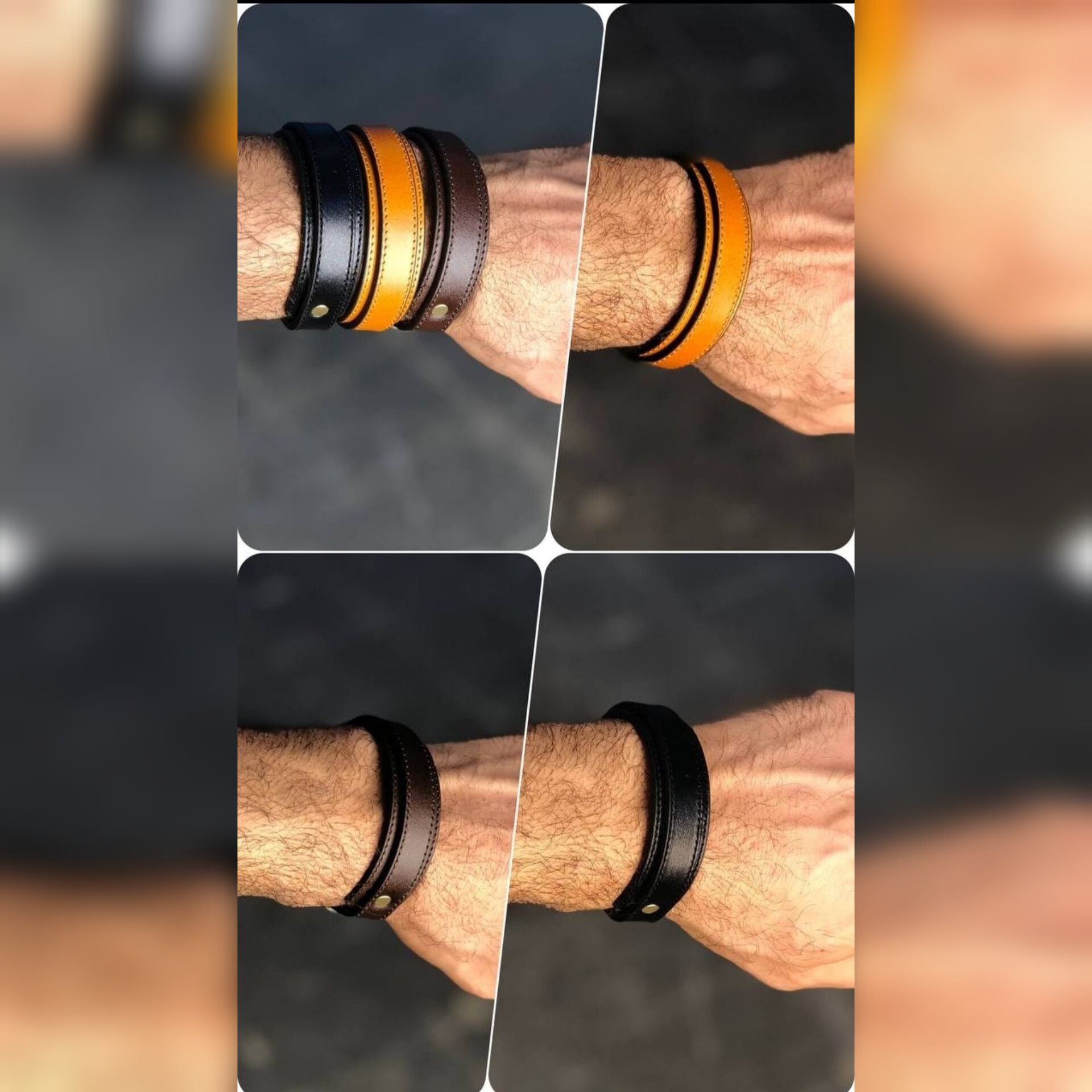 تصویر 1 از دستبند چرم طبیعی فروش به صرفه و ارزان